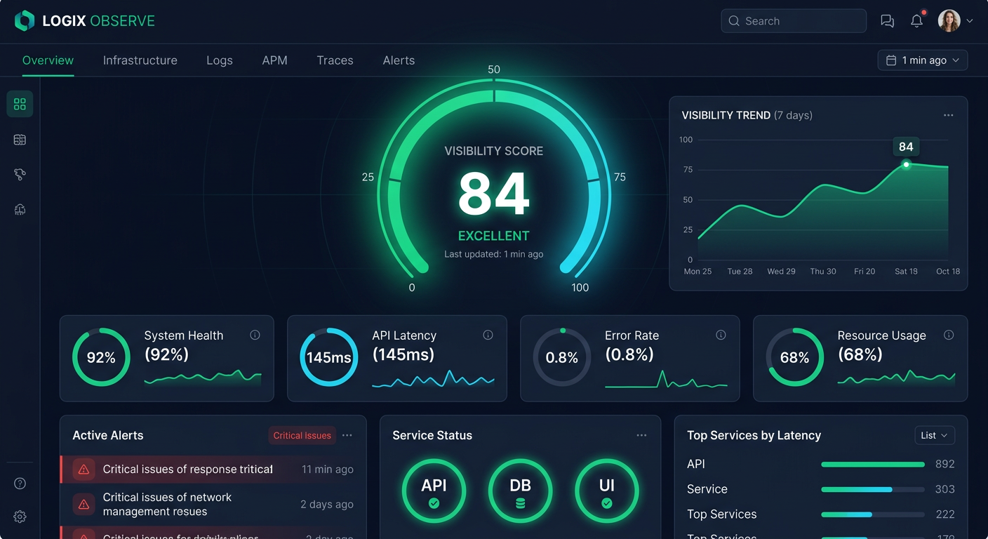 Visibility Score breakdown showing the four components: Presence, Prominence, Ranking, and Recommendation