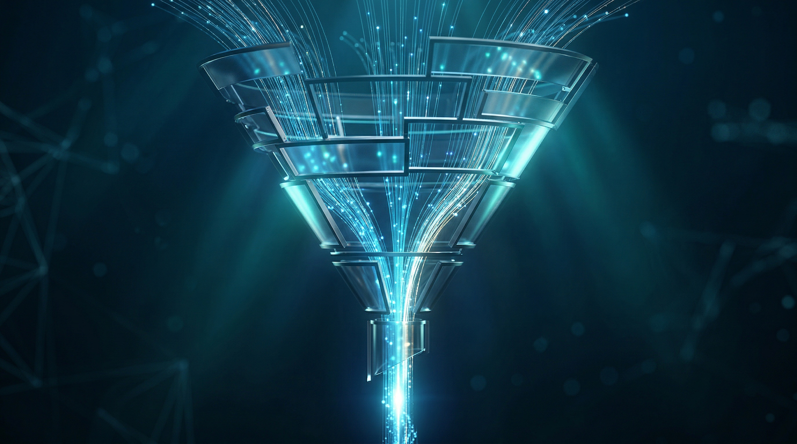 Illustration showing ecommerce products connected to AI and LLM citations