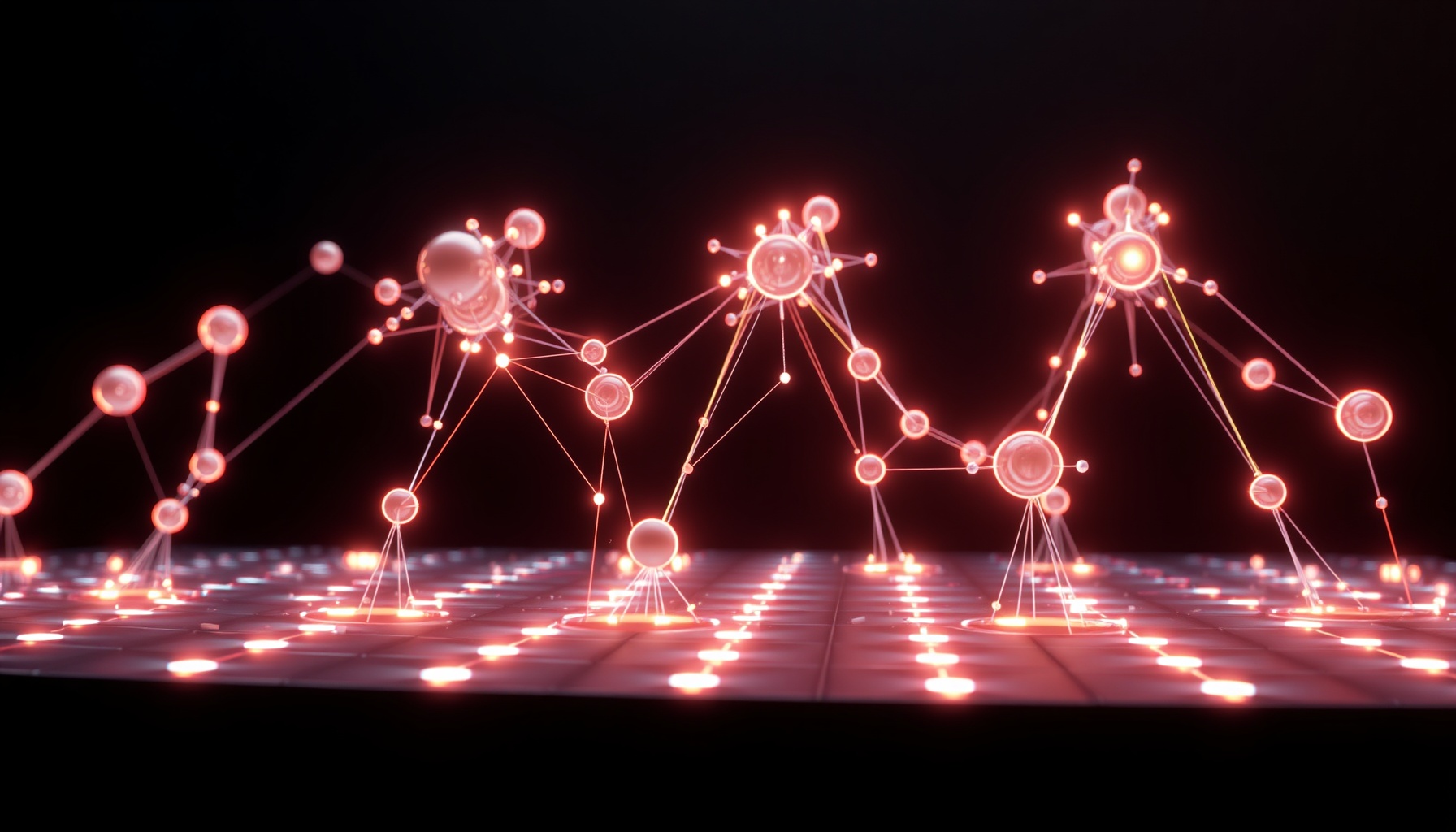 Abstract visualization of AI visibility scoring metrics